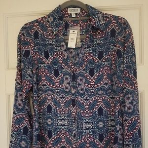 Express Portofino Shirt Button Down Blouse XSmall